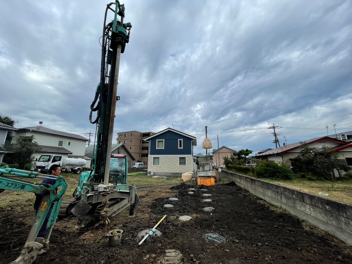 栃木県大田原市富士見注文住宅地盤改良工事の写真